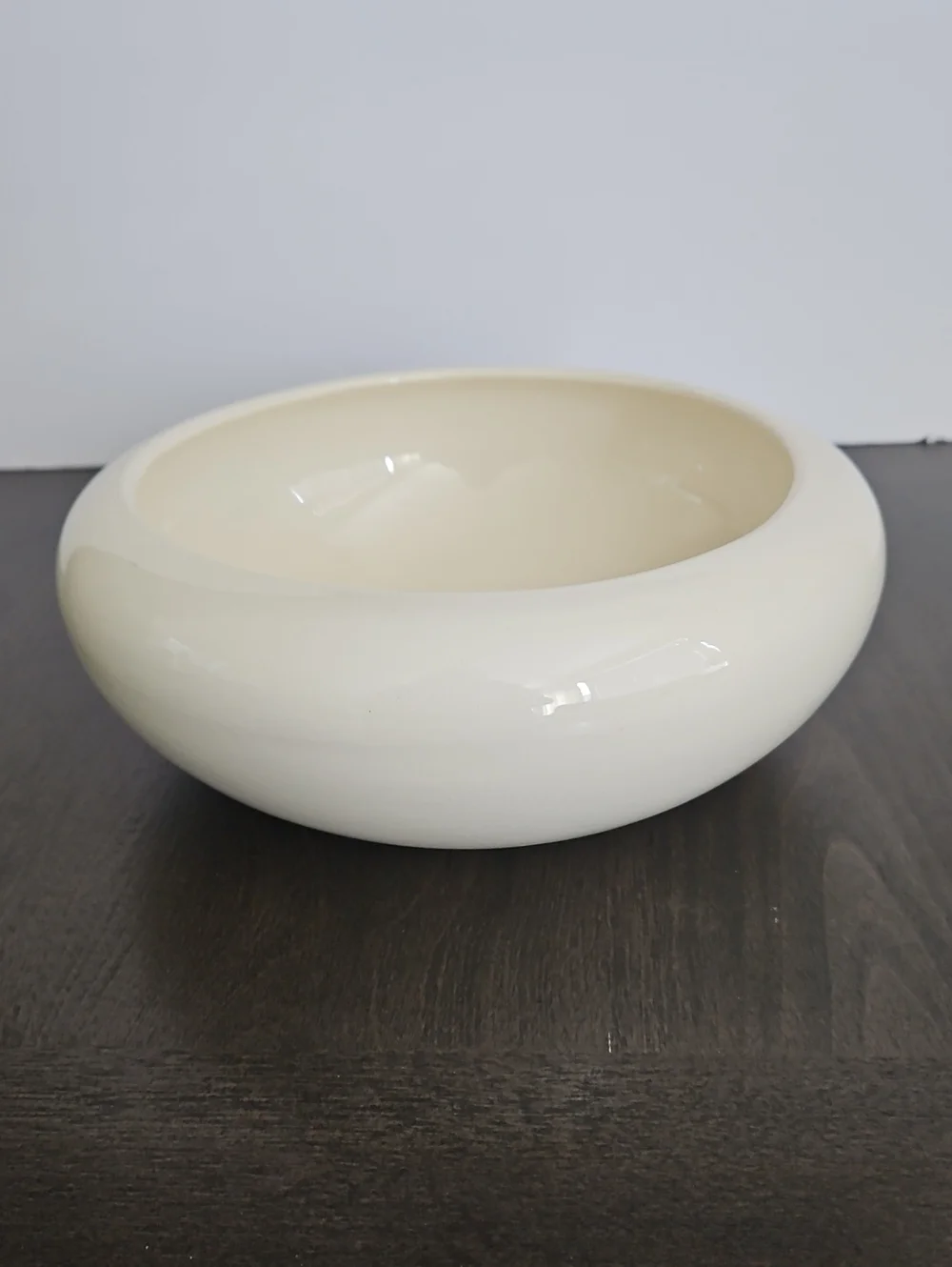 Cream Ceramic Round Decorative Bowl